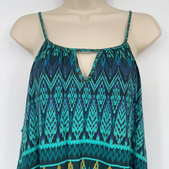 Prana Nari Midi Dress Green Blue Womens Size Large Sundress Halter Lightweight - Picture 2 of 12
